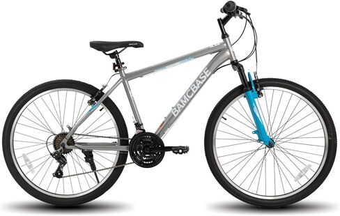 HH HILAND 26 27.5 Inch Mountain Bike, Mens Womens MTB with 21 Speeds, High-Tensile Steel Frame, V Brake, Hardtail Bicycle for Adults Black in Saudi Arabia