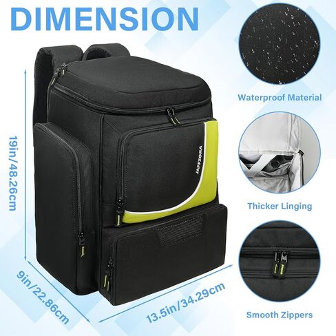 حقيبة Pickleball للرجال والنساء ، حقيبة الظهر المخللة تناسب 4 مجاذيف ، حقيبة معدات المخلل مع مقصورة الأحذية in Kuwait