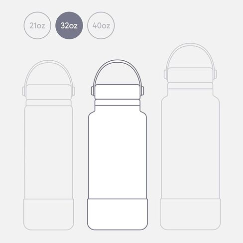 Stainless Steel Wide Mouth Water Bottle - 2 Lids (Flex Straw Lid) and Double-Wall Vacuum Insulation - Leak Proof, BPA-Free, for Travel, Sports, School, and Car (Clay, 32 oz) in Saudi Arabia
