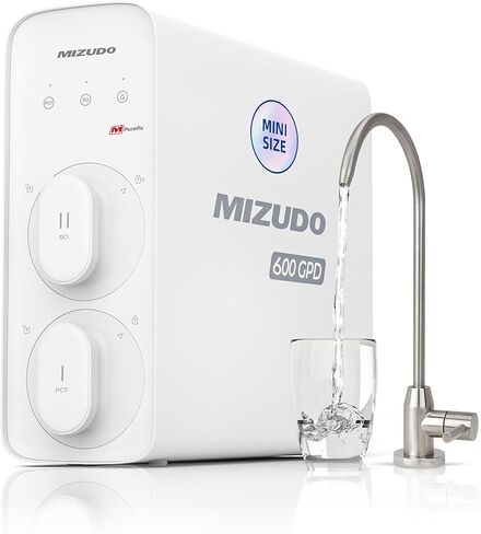 800GPD Reverse Osmosis Water Filter Under Sink, MlZUDO Megaflo Mini 8 Stage Tankless RO Water Filtration System, 3-Year RO Life, 3:1 Pure to Drain, Fast Flow, NSF/ANSI Certified, Reduce TDS/Fluoride in Kuwait