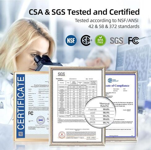 800GPD Reverse Osmosis Water Filter Under Sink, MlZUDO Megaflo Mini 8 Stage Tankless RO Water Filtration System, 3-Year RO Life, 3:1 Pure to Drain, Fast Flow, NSF/ANSI Certified, Reduce TDS/Fluoride in Kuwait