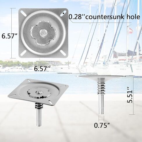 Marine-Grade Boat Seat Pin Mount,Swivel Base for 3/4" Pin,Shock-Absorbing Pedestal,Easy Install for Pontoon, Fishing, Jon, Bass Boats (1 Pack) in Saudi Arabia