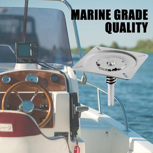 Marine-Grade Boat Seat Pin Mount,Swivel Base for 3/4" Pin,Shock-Absorbing Pedestal,Easy Install for Pontoon, Fishing, Jon, Bass Boats (1 Pack) in Saudi Arabia