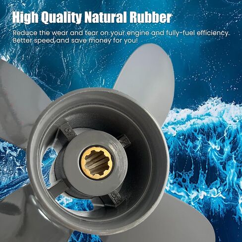 OEM Upgrade Aluminum Outboard Boat Propeller for Honda Engines 8 Spline Tooth 8-20 HP (9 1/4x9) in Saudi Arabia