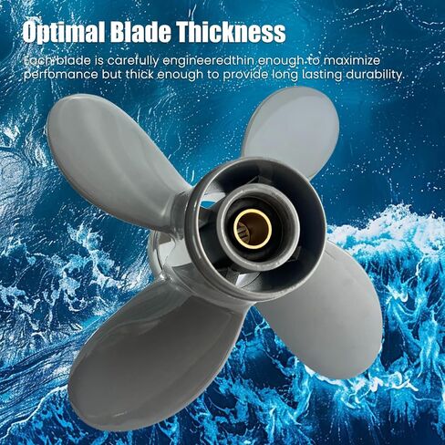 OEM Upgrade Aluminum Outboard Boat Propeller for Honda Engines 8 Spline Tooth 8-20 HP (9 1/4x9) in Saudi Arabia