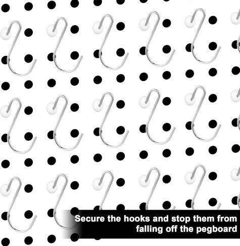 Pegboard Hook Locks,80Pcs Silicone Peg Hook Stoppers Clips for Stopping Hooks from Falling Off for 1/4 Inch Peg Board Push Pin Tool Organizer Peg Locks Round Holes (Black) in Saudi Arabia