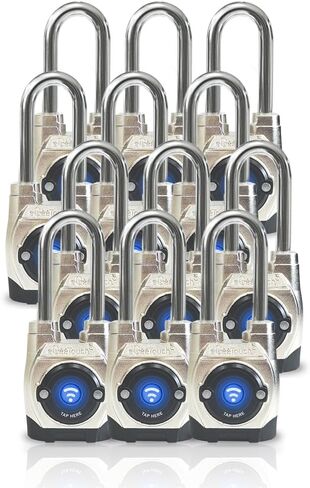 eGeeTouch 5th GEN Outdoor Smart Padlock – (Single, Short Shackle) Keyless Bluetooth & NFC Lock, Durable Weatherproof Security for Sheds, Gates, Bikes - Convenient App Control & Enhanced Safety in Saudi Arabia