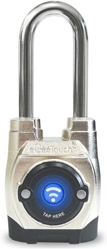 eGeeTouch 5th GEN Outdoor Smart Padlock – (Single, Short Shackle) Keyless Bluetooth & NFC Lock, Durable Weatherproof Security for Sheds, Gates, Bikes - Convenient App Control & Enhanced Safety in Saudi Arabia