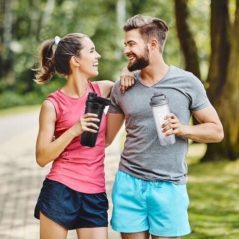 24 OZ Shaker Bottle for Protein Mixes, BPA Free Leakproof Portable Clear Shaker Cups for Workout, 2 Pack in Saudi Arabia