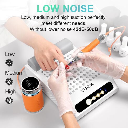 L'UGX 30Pcs Nail Dust Collector Filter Papers for L'UGX Professional Rechargeable Nail Dust Vacuum Machine LG618S in Saudi Arabia