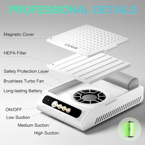 L'UGX 30Pcs Nail Dust Collector Filter Papers for L'UGX Professional Rechargeable Nail Dust Vacuum Machine LG618S in Saudi Arabia