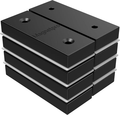 Magnetpro PP Coated Rectangular Magnets 20 LB Force Size 2" x 0.75" x 0.3", Food-Grade Shell, Rust-Proof and Waterproof, Multi-Purpose Magnets for Home for Outdoor Pack of 4 in Saudi Arabia