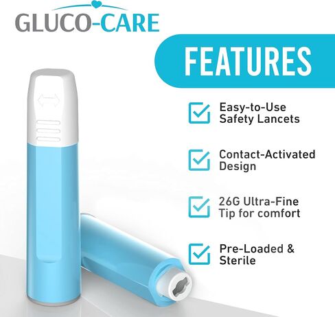 Safety Lancets, Contact-Activated, 21Gx 1.8mm, Pre-loaded, Sterile, Box of 100 in Kuwait