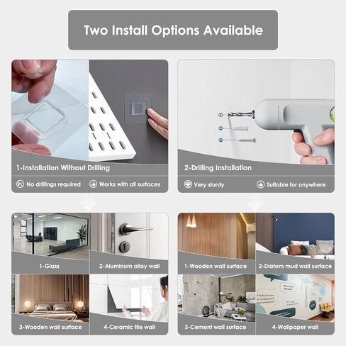 Peg Board, 8Pcs Pegboard Wall Organizer Panels Black Pegboard Wall Mount, ABS Pegboard for Home, Craft Room, Garage, Kitchen, Workshop, Tool Organization, 10*10in Peg Boards. (No Hooks and Bins). in Saudi Arabia