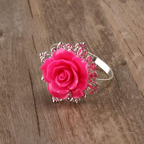 Beaupretty 10pcs Vintage Napkin Rings Restaurant Napkin Ring Red Napkin Rings Napkin Hoop Nativity Decor Diamond Napkin Ring Holder Rose Napkin Bands Table Napkins Banquet Wedding Rhinestones in Saudi Arabia