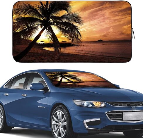 Gven Windshield Sun Shade, Car Sun Shade Windshield Front Window Shades Cute Sunshade Cover Sun Visor Shield Block Automotive Interior Protector Blocks UV Rays for Car Pickup Truck SUV Accessories in Saudi Arabia