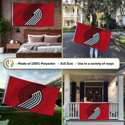 Desert Cactus Portland Trail Blazers Flag Team NBA National Basketball Association 100% Polyester Indoor Outdoor 3x5 feet Flags (Flag J) in Saudi Arabia