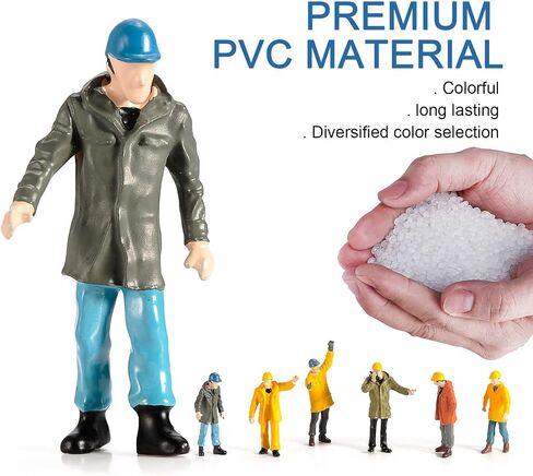 6pcs 1/50 Scale Tiny People Figures,Little People Construction Workers Maintenance Mini Dolls People Figurines for Engineering Vehicles in Kuwait