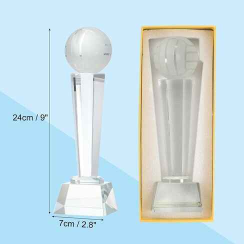 MECCANIXITY Crystal Glass Trophy, Champions Award for Desktop Table Decor Sports Competition Paperweight in Saudi Arabia