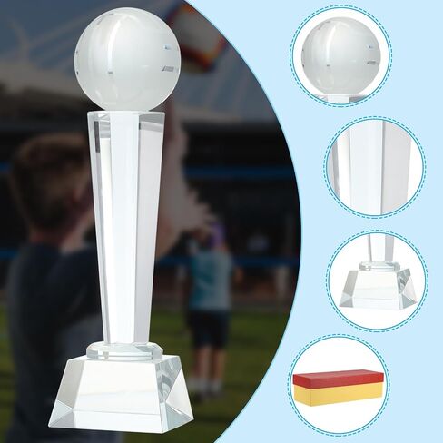 MECCANIXITY Crystal Glass Trophy, Champions Award for Desktop Table Decor Sports Competition Paperweight in Saudi Arabia