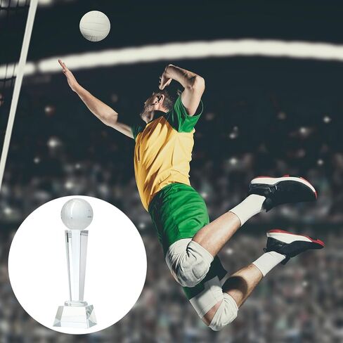 MECCANIXITY Crystal Glass Trophy, Champions Award for Desktop Table Decor Sports Competition Paperweight in Saudi Arabia
