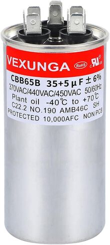 AC Capacitor 60+5 uF 60/5 MFD 370 or 440 or 450 VAC CBB65B Dual Run Start Capacitors for Air Conditioner Compacitor Motor or Compressor Fan or Condenser Straight Cool in Saudi Arabia