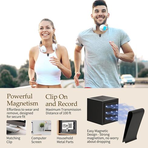 Wireless Lavalier Microphone, Wireless Clip On Microphone,Wireless Lapel Mic for Android/iPhone/Pro/Mini, HI-FI Sound Quality for Tiktok, YouTube, Video Recording, Zoom, Type-C, Black in Saudi Arabia