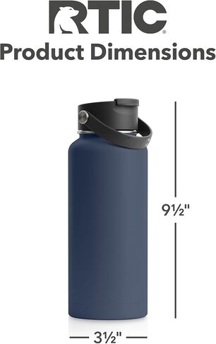RTIC 32 oz Vacuum Insulated Bottle, Metal Stainless Steel Double Wall Insulation, BPA Free Reusable, Leak-Proof Thermos Flask for Water, Hot and Cold Drinks, Travel, Sports, Camping, Sunlight in Saudi Arabia