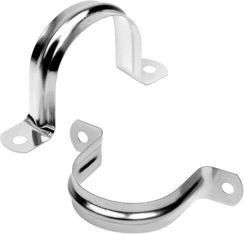 30Pcs 1-1/4 Inch Stainless Steel Conduit Clamps, 2 Hole Strap U Bracket Rigid Pipe Strap, Tension Clips U-Tube Clamp for Pipe Fixing on Various Surfaces in Saudi Arabia