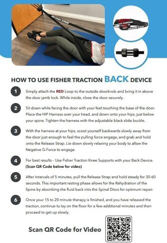 Fisher Traction® Back Discomfort & Discomfort Relief Device | for Pinched Nerves & Disc Bulges | Back Problem Relief | Mobile Spine Decompression & Lumbar Traction Device Back Device with Wedge in Saudi Arabia