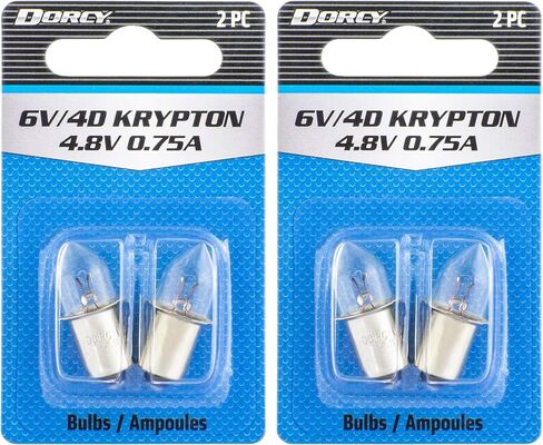 Dorcy 6-Volt/4D-4.8-Volt, 0.75A Bayonet Base Krypton Replacement Bulb (41-1663), Blue, 2-Pack in Saudi Arabia