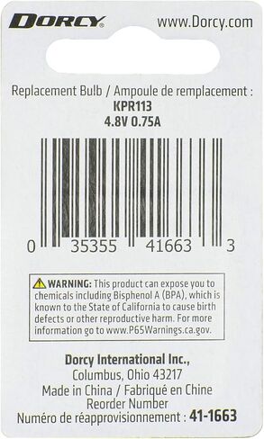 Dorcy 6-Volt/4D-4.8-Volt, 0.75A Bayonet Base Krypton Replacement Bulb (41-1663), Blue, 2-Pack in Saudi Arabia