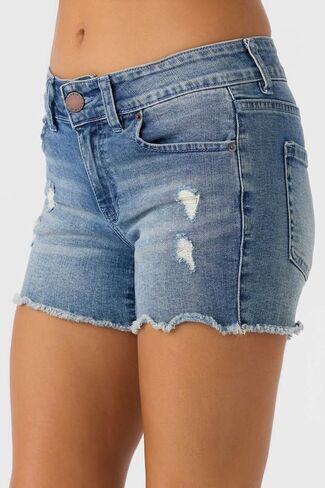 O'NEILL Womens Cody Denim Shorts, Blue Grass Wash, 25 in Kuwait