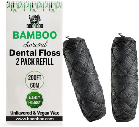 Dental Floss Refill, Charcoal Woven Thread, 8 Pieces, Mint in Saudi Arabia
