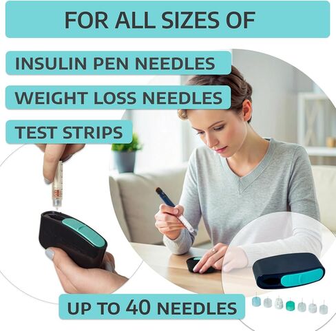 Original Pocket Sharps Disposal Container for Diabetic Pen Needles & Test Strips | Compact & Portable | Small Sharps Containers for Home Use & Travel | Secure Bio-Hazard Lock | 3-Pack in Saudi Arabia