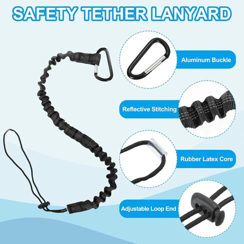MECCANIXITY Retractable Tool Lanyard 3ft with Single Aluminum Buckle and Adjustable Loop End, Maximum Weight Limit 10KG / 22lb, Safety Fall Protection Tools Leash, Green 3 Pack in Saudi Arabia
