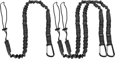 MECCANIXITY Retractable Tool Lanyard 3ft with Single Aluminum Buckle and Adjustable Loop End, Maximum Weight Limit 10KG / 22lb, Safety Fall Protection Tools Leash, Green 3 Pack in Saudi Arabia