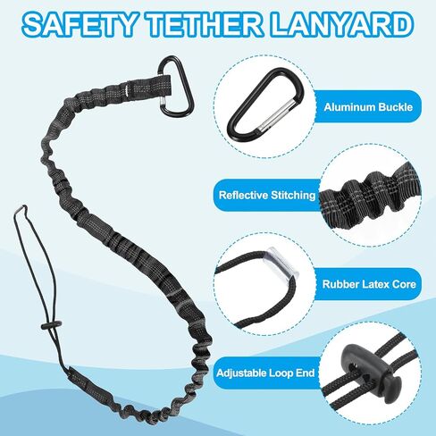 MECCANIXITY Retractable Tool Lanyard 3ft with Single Aluminum Buckle and Adjustable Loop End, Maximum Weight Limit 10KG / 22lb, Safety Fall Protection Tools Leash, Green 3 Pack in Saudi Arabia