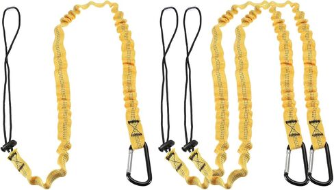 MECCANIXITY Retractable Tool Lanyard 3ft with Single Aluminum Buckle and Adjustable Loop End, Maximum Weight Limit 10KG / 22lb, Safety Fall Protection Tools Leash, Green 3 Pack in Saudi Arabia