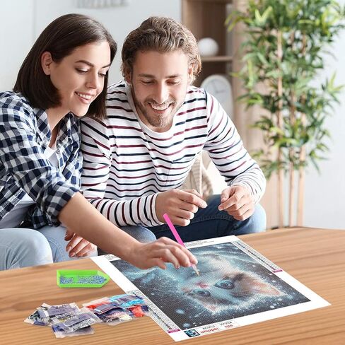 مجموعات طلاء Newenmo Cow Diamonds للبالغين المبتدئين ، DIY 5D Flower Diamond Art Paint مع الماس الدائري ، الحفر الكاملة Gem Art Flower Diamonds Art Painting for Home Wall Decor in Kuwait