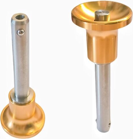 1Pack Stainless steel Grip button locking quick-release Pin Ball locking pin Push Button Safety Pin with Gold Flared Handle (Clamping Length:13mm) in Kuwait