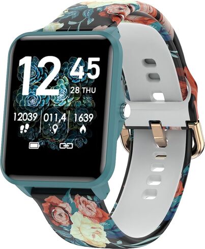 bemi Kix-m Smartwatch Fitness Tracker - Heart Rate Monitor, Blood Oxygen, Sleep Tracking, Pedometer Step Calories Tracker - 1.5 Inch Touchscreen IP68 Waterproof Women Men - Pink in Saudi Arabia