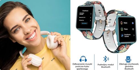 bemi Kix-m Smartwatch Fitness Tracker - Heart Rate Monitor, Blood Oxygen, Sleep Tracking, Pedometer Step Calories Tracker - 1.5 Inch Touchscreen IP68 Waterproof Women Men - Pink in Saudi Arabia