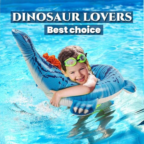 Lifelike Inflatable Dinosaur Pool Floats Raptor Brachiosaurus Pool Float Triceratops floaties Swimming Ring Tube Water for Kids Variety to Choose from in Kuwait