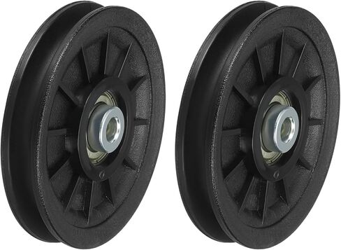 PATIKIL Universal Bulle Bulley Wheel 100mm/3.9 "، 2 حزمة نايلون تحمل عجلة الكباة رفع عجلة الاستبدال لآلة كابل الجيم. in Saudi Arabia