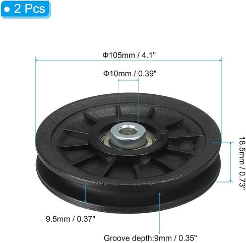 PATIKIL Universal Bulle Bulley Wheel 100mm/3.9 "، 2 حزمة نايلون تحمل عجلة الكباة رفع عجلة الاستبدال لآلة كابل الجيم. in Saudi Arabia
