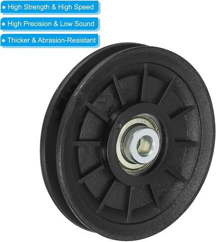 PATIKIL Universal Bulle Bulley Wheel 100mm/3.9 "، 2 حزمة نايلون تحمل عجلة الكباة رفع عجلة الاستبدال لآلة كابل الجيم. in Saudi Arabia