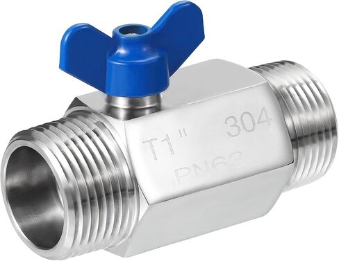 PATIKIL Mini Ball Valve 1/4" NPT Thread Female, 304 Stainless Steel Shut-off Valve for Water Oil Gas Plumbing Fitting, Silver in Saudi Arabia
