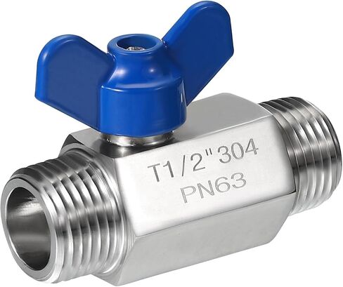PATIKIL Mini Ball Valve 1/4" NPT Thread Female, 304 Stainless Steel Shut-off Valve for Water Oil Gas Plumbing Fitting, Silver in Saudi Arabia