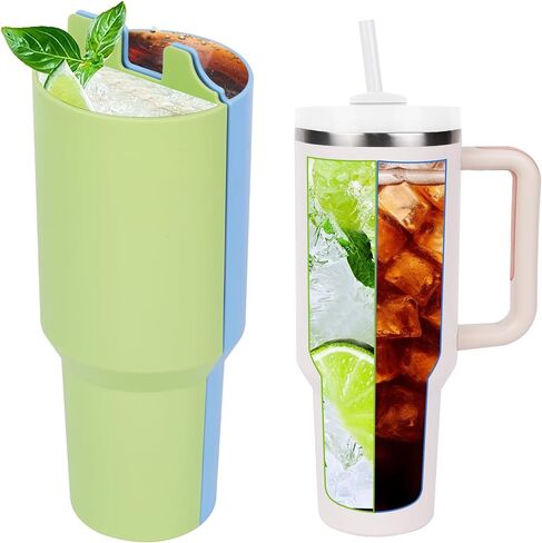 Inner 2-in-1 Cup Dividers for stanley 40oz, Stanley Accessories, Reusable Silicone Liner fits Beverages, fruit, ice cream, perfect for happy hour, party, office, outdoor (Cream white) in Saudi Arabia